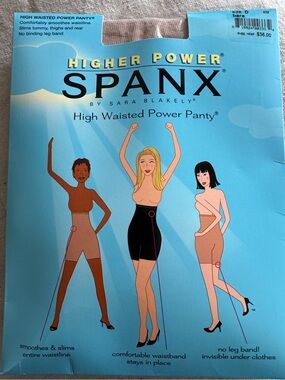 SPANX High Waisted Power Panty Size D Color BARE
